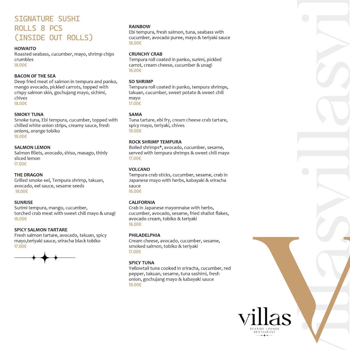 Menu Villas Seaside Lounge & Restaurant-8